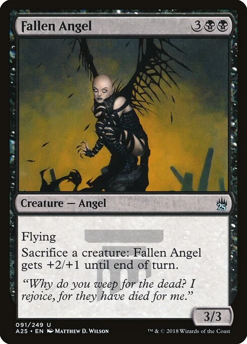 Fallen Angel, carta Magic di tipo Creature — Angel illustrata da Matthew D. Wilson