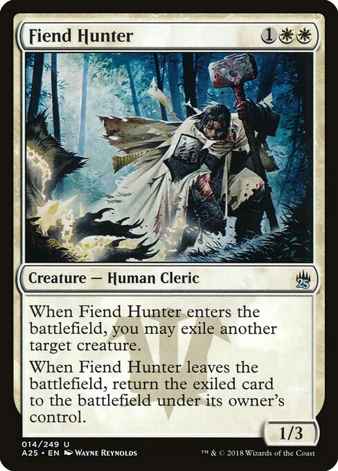 Fiend Hunter, carta Magic di tipo Creature — Human Cleric illustrata da Wayne Reynolds