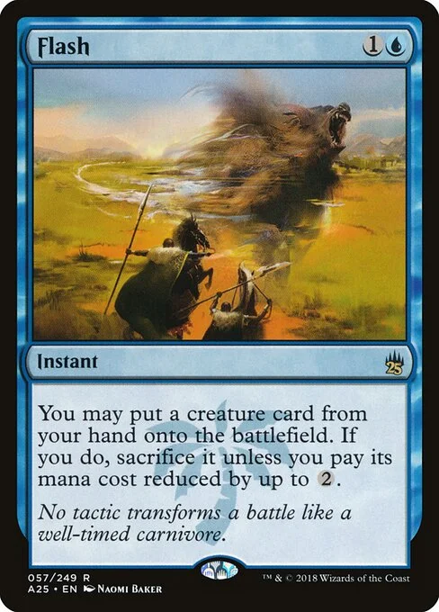Flash, carta Magic di tipo Instant illustrata da Naomi Baker