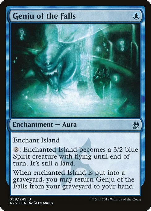 Genju of the Falls, carta Magic di tipo Enchantment — Aura illustrata da Glen Angus