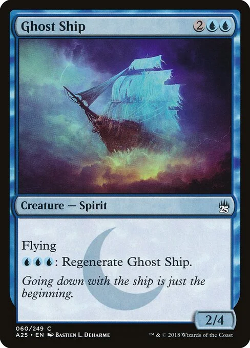 Ghost Ship, carta Magic di tipo Creature — Spirit illustrata da Bastien L. Deharme
