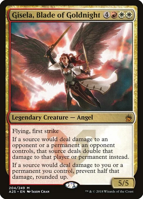 Gisela, Blade of Goldnight, carta Magic di tipo Legendary Creature — Angel illustrata da Jason Chan
