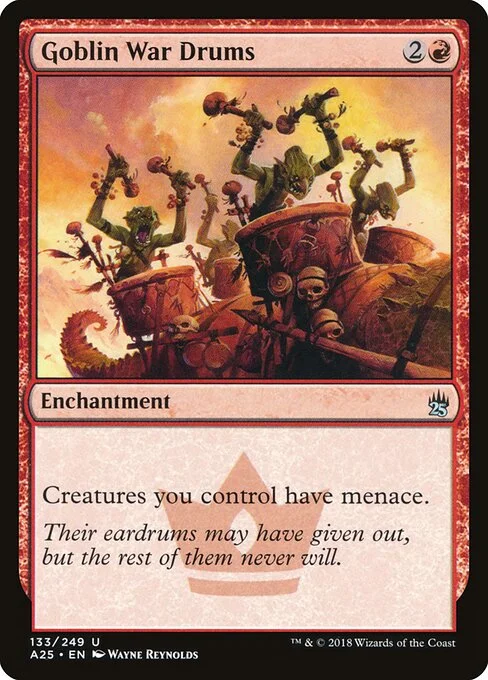 Goblin War Drums, carta Magic di tipo Enchantment illustrata da Wayne Reynolds