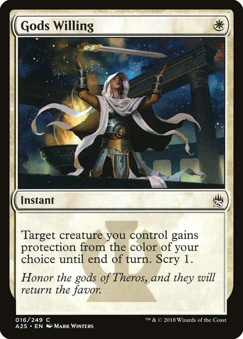 Gods Willing, carta Magic di tipo Instant illustrata da Mark Winters