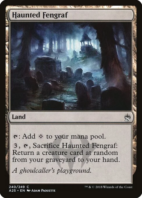 Haunted Fengraf, carta Magic di tipo Land illustrata da Adam Paquette