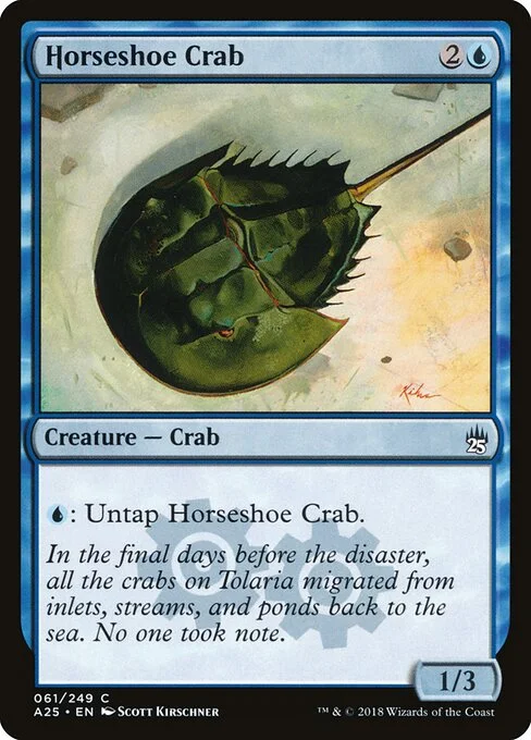 Horseshoe Crab, carta Magic di tipo Creature — Crab illustrata da Scott Kirschner