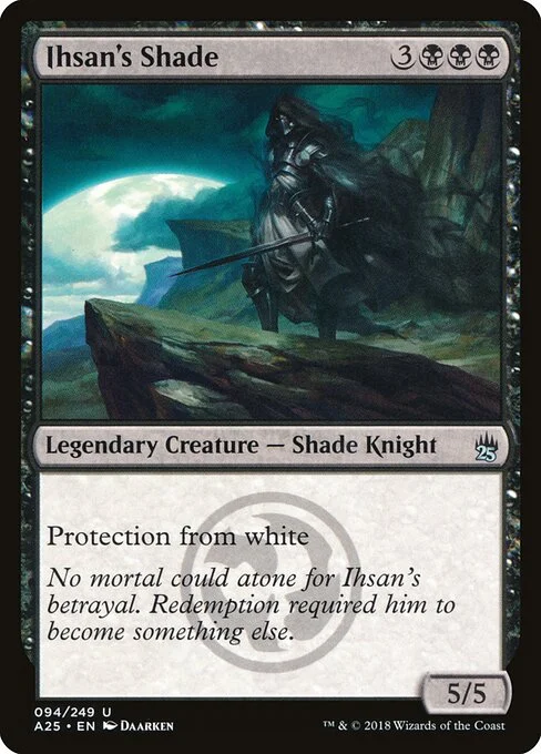 Ihsan's Shade, carta Magic di tipo Legendary Creature — Shade Knight illustrata da Daarken