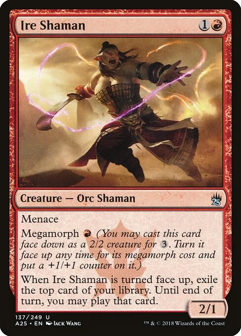 Ire Shaman, carta Magic di tipo Creature — Orc Shaman illustrata da Jack Wang