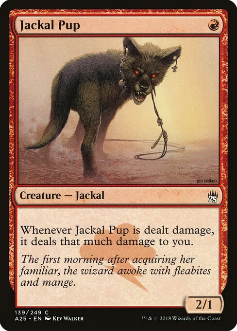 Jackal Pup, carta Magic di tipo Creature — Jackal illustrata da Kev Walker