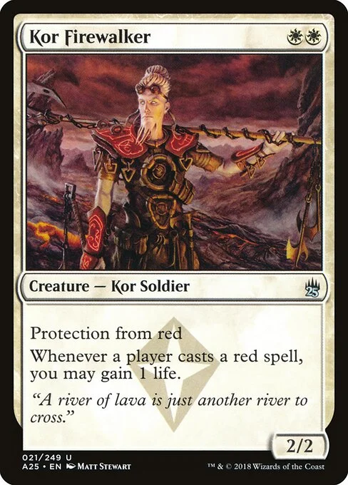 Kor Firewalker, carta Magic di tipo Creature — Kor Soldier illustrata da Matt Stewart