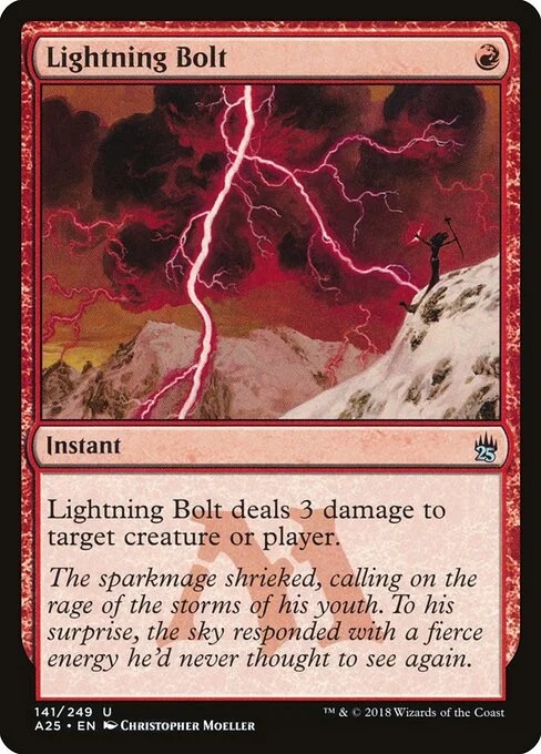 Lightning Bolt, carta Magic di tipo Instant illustrata da Christopher Moeller
