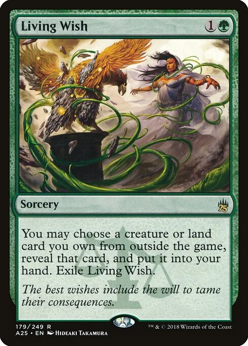 Living Wish, carta Magic di tipo Sorcery illustrata da Hideaki Takamura