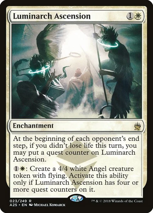 Luminarch Ascension, carta Magic di tipo Enchantment illustrata da Michael Komarck