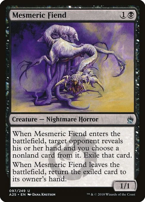 Mesmeric Fiend, carta Magic di tipo Creature — Nightmare Horror illustrata da Dana Knutson