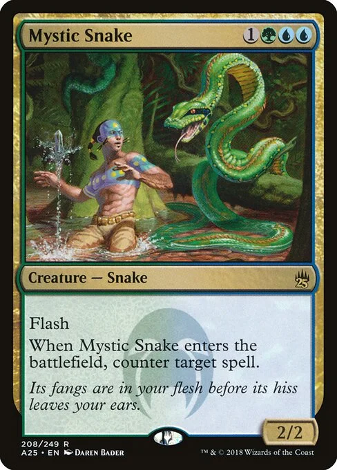 Mystic Snake, carta Magic di tipo Creature — Snake illustrata da Daren Bader