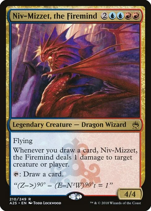 Niv-Mizzet, the Firemind, carta Magic di tipo Legendary Creature — Dragon Wizard illustrata da Todd Lockwood