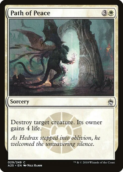 Path of Peace, carta Magic di tipo Sorcery illustrata da Nils Hamm