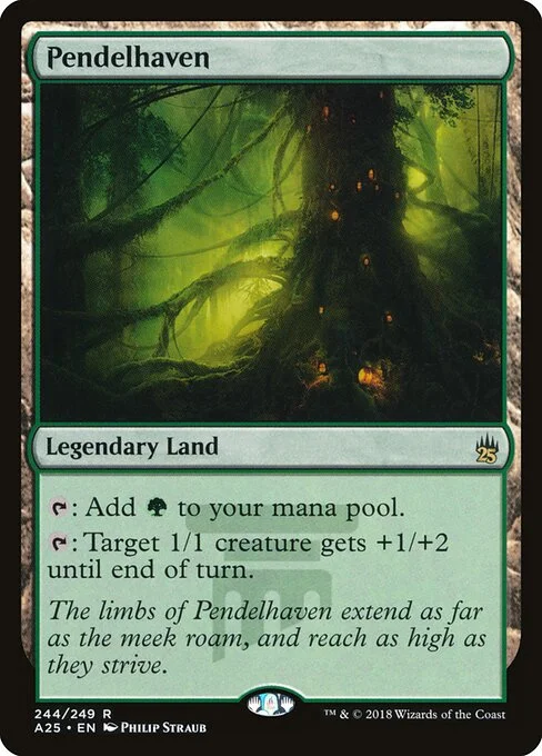Pendelhaven, carta Magic di tipo Legendary Land illustrata da Philip Straub
