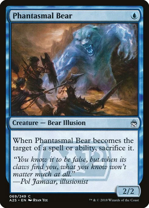 Phantasmal Bear, carta Magic di tipo Creature — Bear Illusion illustrata da Ryan Yee