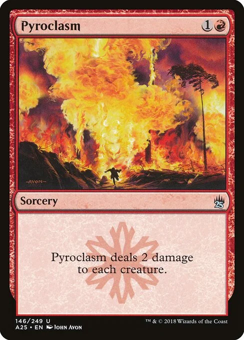 Pyroclasm, carta Magic di tipo Sorcery illustrata da John Avon
