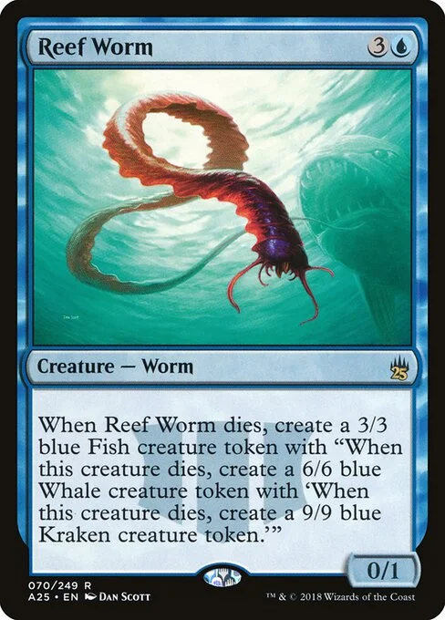 Reef Worm, carta Magic di tipo Creature — Worm illustrata da Dan Murayama Scott