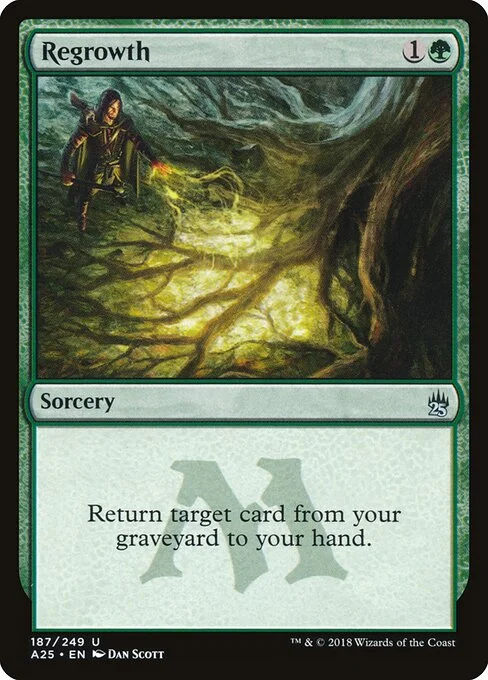 Regrowth, carta Magic di tipo Sorcery illustrata da Dan Murayama Scott