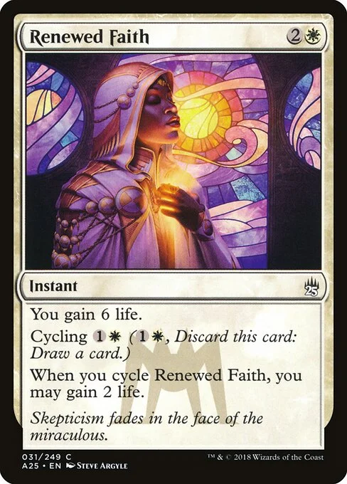 Renewed Faith, carta Magic di tipo Instant illustrata da Steve Argyle