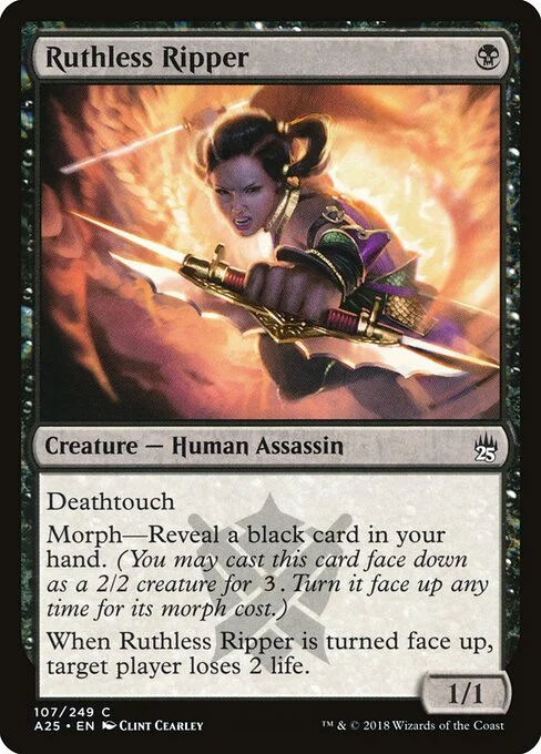 Ruthless Ripper, carta Magic di tipo Creature — Human Assassin illustrata da Clint Cearley