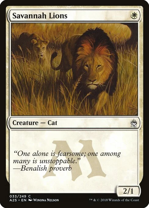 Savannah Lions, carta Magic di tipo Creature — Cat illustrata da Winona Nelson