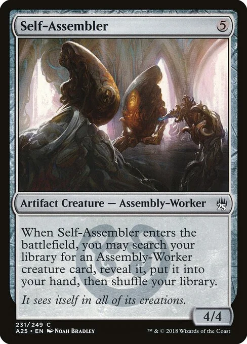 Self-Assembler, carta Magic di tipo Artifact Creature — Assembly-Worker illustrata da Noah Bradley