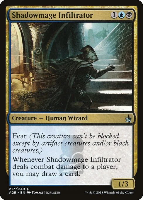 Shadowmage Infiltrator, carta Magic di tipo Creature — Human Wizard illustrata da Tomasz Jedruszek