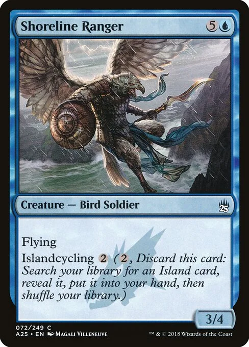 Shoreline Ranger, carta Magic di tipo Creature — Bird Soldier Ranger illustrata da Magali Villeneuve