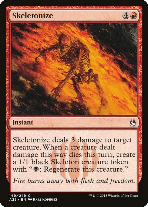 Skeletonize, carta Magic di tipo Instant illustrata da Karl Kopinski