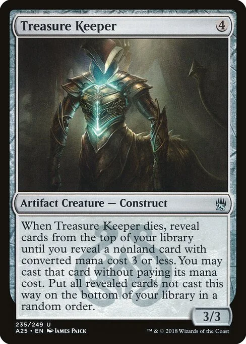 Treasure Keeper, carta Magic di tipo Artifact Creature — Construct illustrata da James Paick