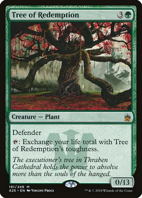 Tree of Redemption, carta Magic di tipo Creature — Plant illustrata da Vincent Proce