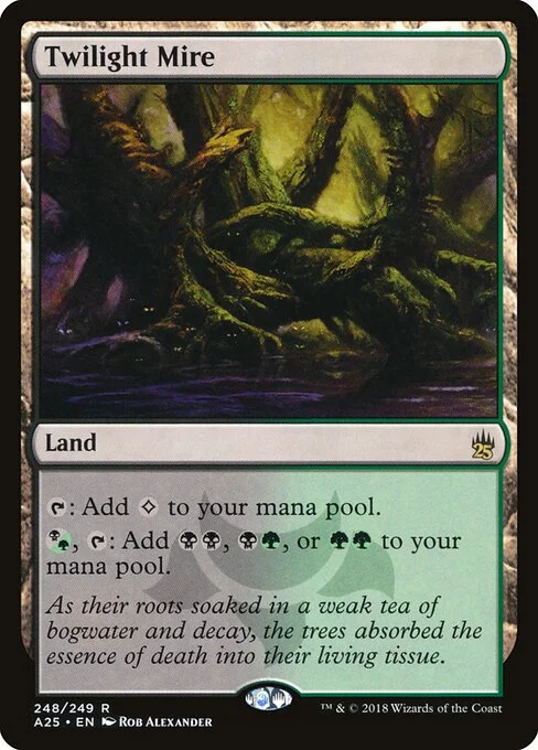 Twilight Mire, carta Magic di tipo Land illustrata da Rob Alexander