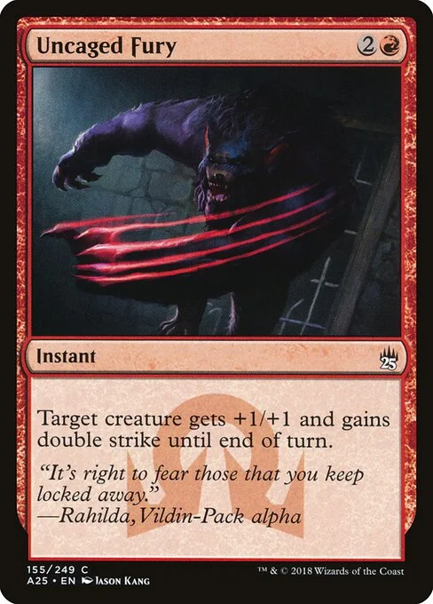 Uncaged Fury, carta Magic di tipo Instant illustrata da Jason Kang