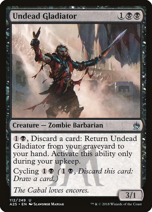 Undead Gladiator, carta Magic di tipo Creature — Zombie Barbarian illustrata da Slawomir Maniak
