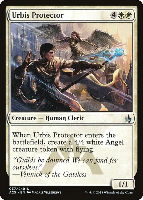 Urbis Protector, carta Magic di tipo Creature — Human Cleric illustrata da Magali Villeneuve