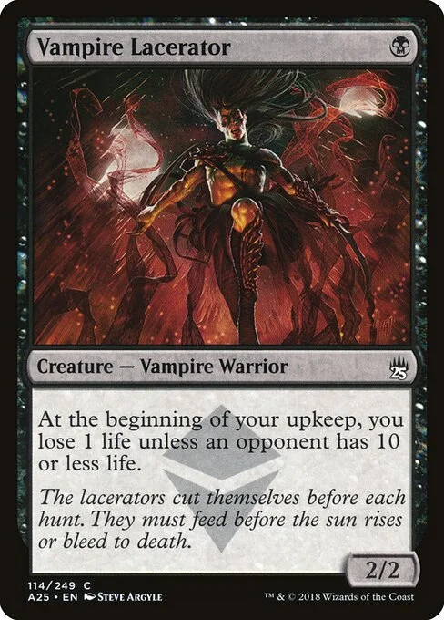 Vampire Lacerator, carta Magic di tipo Creature — Vampire Warrior illustrata da Steve Argyle
