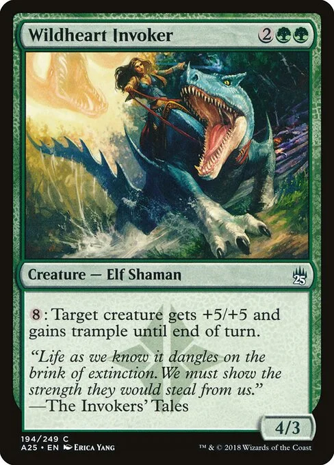 Wildheart Invoker, carta Magic di tipo Creature — Elf Shaman illustrata da Erica Yang