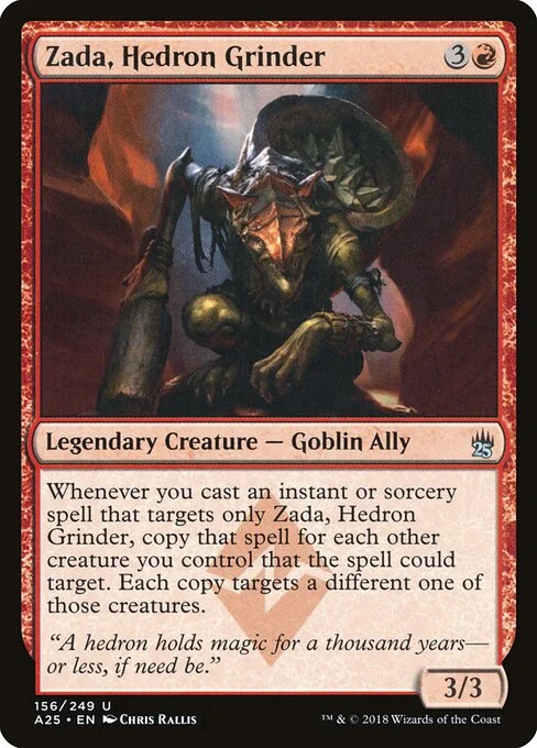 Zada, Hedron Grinder, carta Magic di tipo Legendary Creature — Goblin Ally illustrata da Chris Rallis