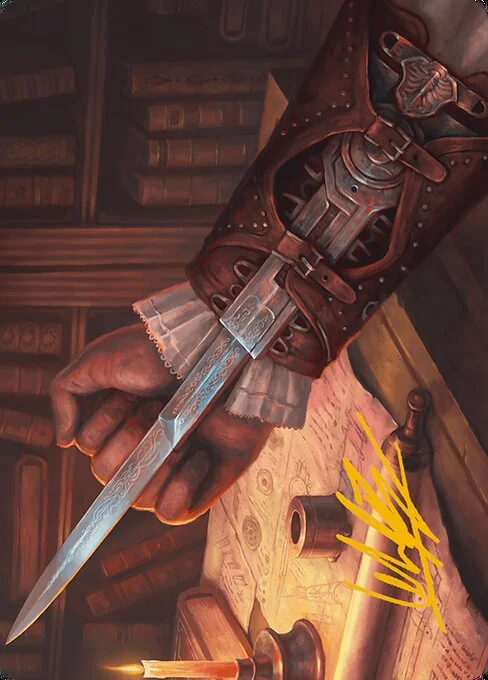 Hidden Blade // Hidden Blade, carta Magic di tipo Card // Card illustrata da L J Koh