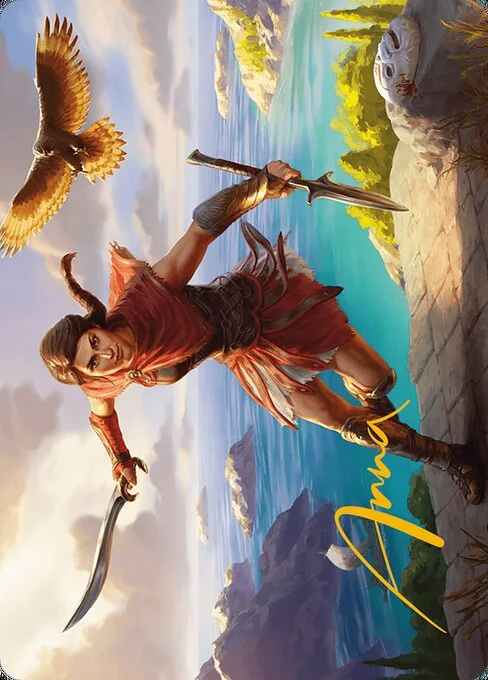 Kassandra, Eagle Bearer // Kassandra, Eagle Bearer, carta Magic di tipo Card // Card illustrata da Anna Steinbauer
