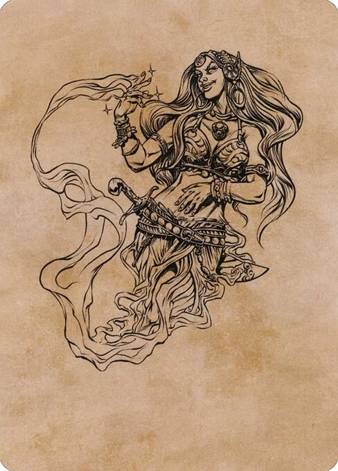 Djinni Windseer // Djinni Windseer, carta Magic di tipo Card // Card illustrata da Pedro Potier