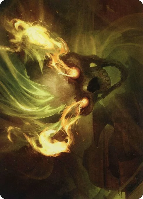Flameskull // Flameskull, carta Magic di tipo Card // Card illustrata da Xavier Ribeiro