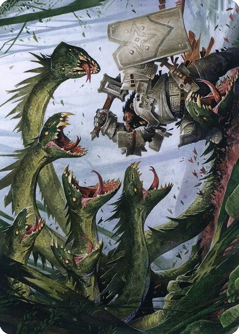 Lair of the Hydra // Lair of the Hydra, carta Magic di tipo Card // Card illustrata da Wayne Reynolds