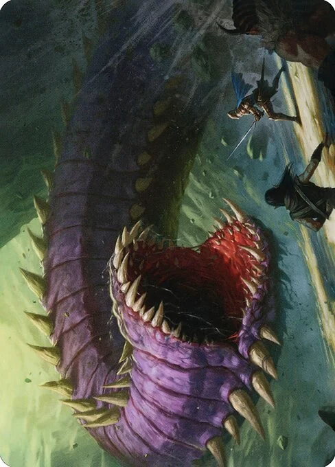 Purple Worm // Purple Worm, carta Magic di tipo Card // Card illustrata da Olivier Bernard