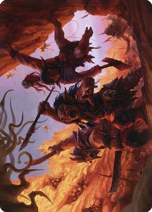 Swarming Goblins // Goblin, carta Magic di tipo Card // Card illustrata da Andrew Mar