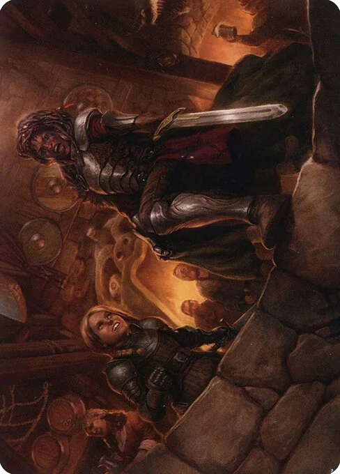 Veteran Dungeoneer // Veteran Dungeoneer, carta Magic di tipo Card // Card illustrata da Sebastian Giacobino